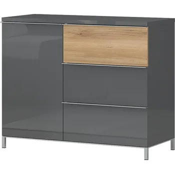 Komoda Komoda ONYX - K13/ON antracit lesk/ořech pacific lesk