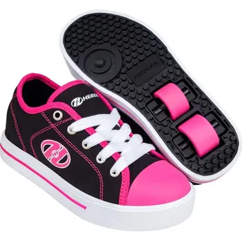 Kolečkové brusle Heelys - Classic X2 Black/White/Hot Pink - koloboty Velikost boty: 31