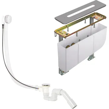 Vodovodní baterie Kludi Rotexa - Set odtokové soupravy a tělesa na okraj vany, pro 4-otvorovou baterii 7878205-00