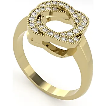 Prsten SOLUNA Noblesní zlatý prsten se zirkony PRECIS žluté zlato VELIKOST: 60 - 19,1 mm