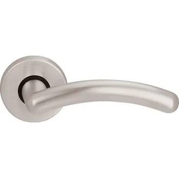 Dveřní kování Twin Rozetová klika LEKO GALA / Nikl kartáčovaný Rozeta na obyčejný klíč /BB/