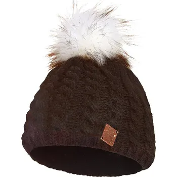 Čepice BARIDI wear Čepice pletená copánky s chlupatou bambulí Outlast ® - černá Velikost čepic: 5 | 49-53 cm