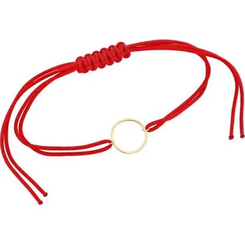 Náramek Stříbrný šňůrkový náramek se symbolem Karma