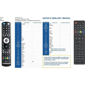 Dálkový ovladač General DI-WAY IRD-H265 Irdeto - náhradní dálkový ovladač