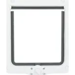 Průchozí dvířka pro kočku XL, s tunelem, 4-cestná, 24x28cm, bílá