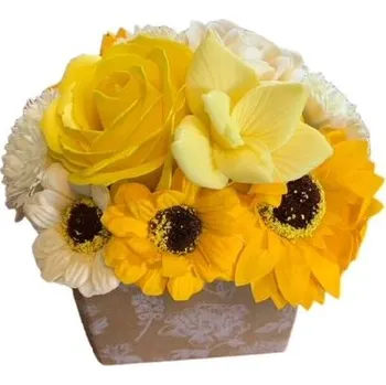 umělá květina made by ANTEROS Dekorace Mýdlová kytice z mýdel a mýdlových květů Hot Summer