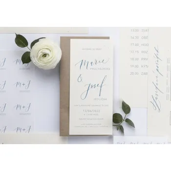 Pozvánka Be Nice Svatební oznámení s obálkou 11 Svatební oznámení s obálkou