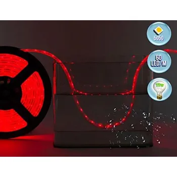 LED páska LURECOM LED CTP5050-60-IP67-5M - světelný pásek 12V, 300x SMD5050 s izolací IP67, 72W, 4200lm, různé barvy svitu Barva: Červená