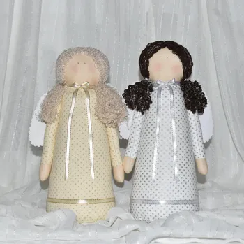 Vánoční dekorace Anděl střední zlato-stříbrný MIX