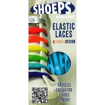 Tkaničky do bot SHOEPS - silikonové tkaničky sv. modré 14ks