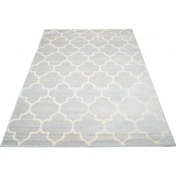 Koberec Makro Abra Kusový koberec MIA 4496B světle modrý krémový Rozměr: 120x170 cm