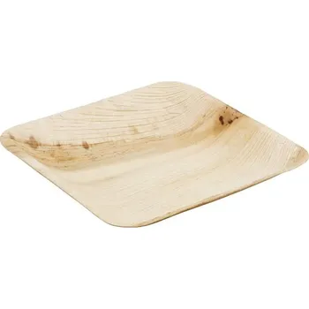 Jednorázové nádobí Talíř čtvercový BIO - palmový list 15 x 15 x 2,3 cm (25 ks)