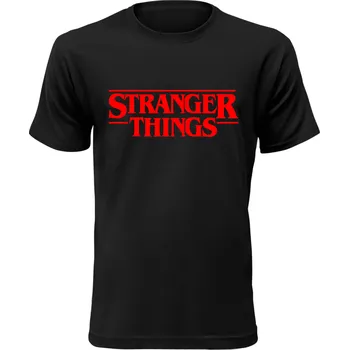 Pánské a dětské tričko Stranger Things černé