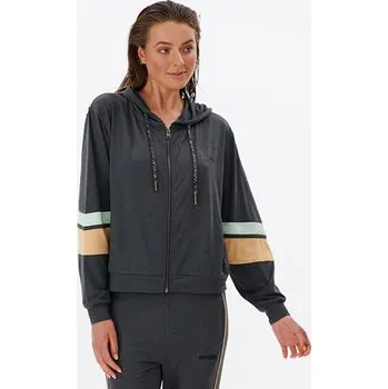 Dámská mikina Mikina Rip Curl RUN SWIM SURF ZIP THROUGH Black Marled velikost S