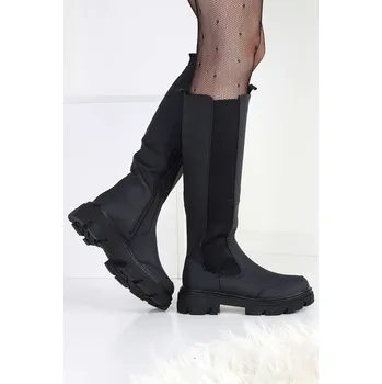 Dámské kozačky Cathay moda Vysoké chelsea boty 0329-1B Velikost: 38