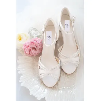 Dámské lodičky StudioAgnesSvatební obuv GIGI saténové smetanové Barva: IVORY smetanová, Velikost: 39, Materiál: Satén