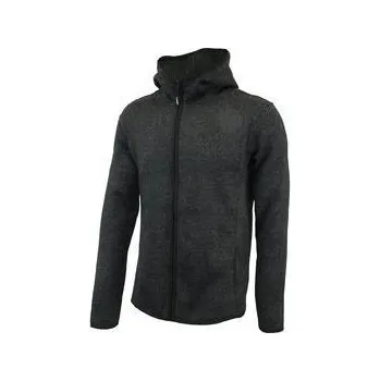 Pánská mikina LAMBESTE mikina pletený fleece s kapucí (MS18) Barva: dark melange (tmavá melange), Velikost: 2XL