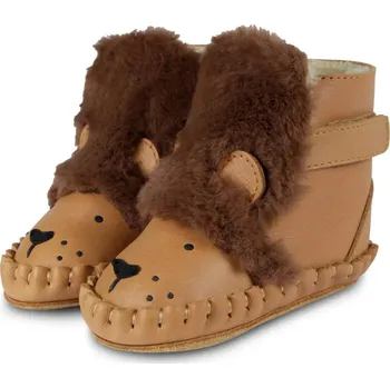 Kojenecké oblečení Donsje Zateplené kožené capáčky Kapi Leo Velikost: 12-18 měsíců Donsje Exclusive Lining