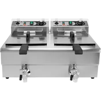 Stolní pila Fritéza dvoukomorová s ventilem 2x 5000W 2x16l SLEVA 5%