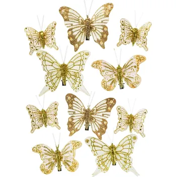 Motýlci se skřipcem 10 ks, zlaté