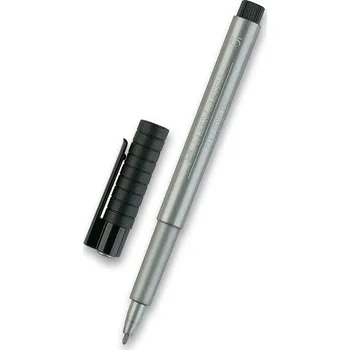 Zvýrazňovač Popisovač Faber-Castell Pitt Artist Pen Metallic - stříbrný