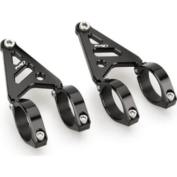 Osvětlení pro motocykl Puig Clamp Set 42-43mm + Support for Headlights Černá (N)