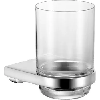 Držák na kartáček Keuco Collection Moll - Pohárek na kartáčky a pastu s držákem, sklo/chrom 12750019000