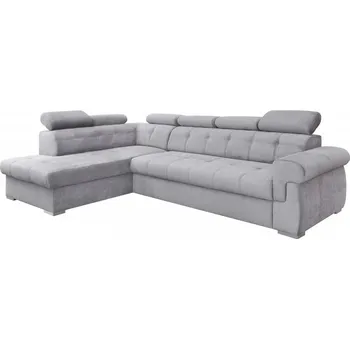 Sedací souprava Rozkládací rohová sedačka AMORIS šedá