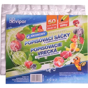 Sáček na potraviny VIPOR HDPE zamrazovací sáčky, 20× 30cm, 50 ks