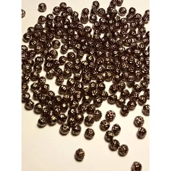 Dětské navlékací korálky Skleněné korálky Jablonec - Korálky s kovovým vzhledem, 22g