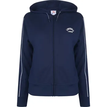 Dámská mikina dámská mikina LONSDALE - NAVY - XL (Lonsdale Interlock Hoodie Ladies)