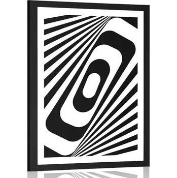 Plakát Dovido Plakát s paspartou černobílá iluze