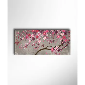 Malvis ® Obraz Stylizovaná sakura ROZMĚR (šířka x výška): jednodílný obdélník 100x45 cm