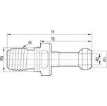 Format Vtahovací / upínací / koncový šroub JISB6339 BT40 60 stupňů Format I.K