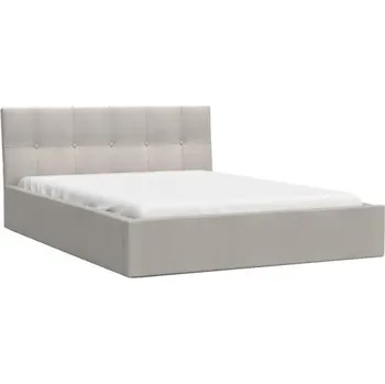 Postel Čalouněná postel 140x200 cm VEGAS s dřevěným roštem VELUR KRÉMOVÁ
