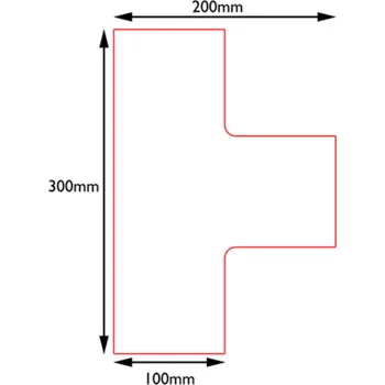 PermaRoute T křižovatka modrá PermaRoute T-křižovatka pro 100 mm role