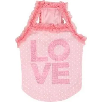 Obleček pro psa Puppia triko Love růžové varianta M