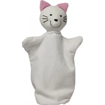 Hračka pro nejmenší Maňásek Kočka bílá