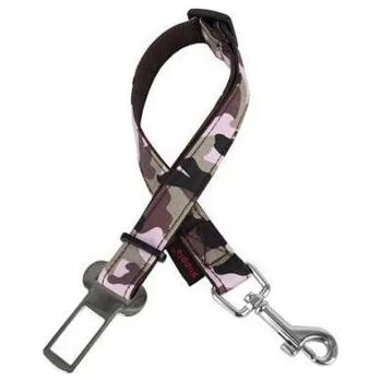 Postroj pro psa Puppia Legend Dog Seatbelt Lead bezpečnostní pás do auta růžový-kamufláž varianta L