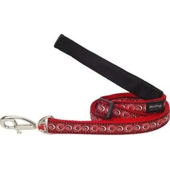 Red Dingo vodítko střední 1,8 m se vzorem - Cosmos Red