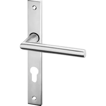 Dveřní kování AC-T SERVIS Dveřní klika Dora nerez - úzké hranaté štítové kování 72 mm Provedení štítu: PZ - fabkový klíč