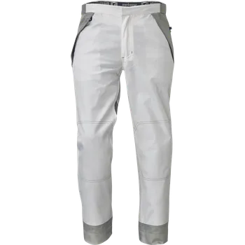 montérky Kalhoty pracovní do pasu MONTROSE, barva bílá/šedá vel. 66