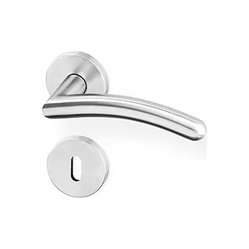 Dveřní kování AC-T SERVIS Dveřní klika HEDA nerez SlideBloc - kulatá rozeta Provedení kliky: vč. rozety BB - obyčejný klíč, Mechanizmus rozety: SlideBloc