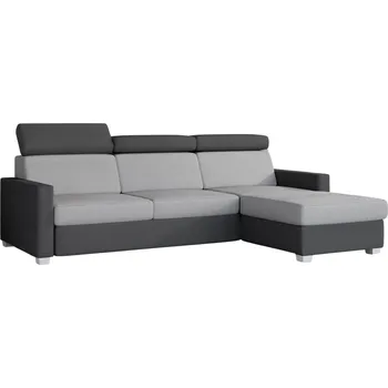 Sedací souprava Rozkládací rohová sedačka DAKAR světle šedá / šedá