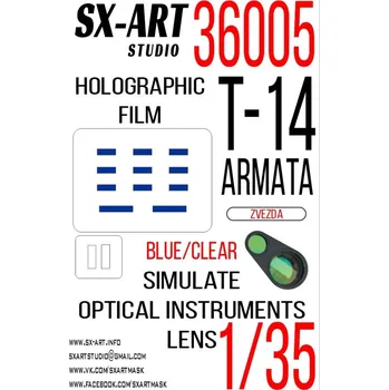 Plastikový model 1/35 Holographic film T-14 ARMATA (ZVE) BLUE/CLEAR