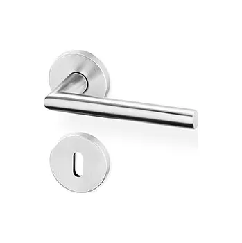 Dveřní kování AC-T SERVIS Dveřní klika DORA nerez SlideBloc - kulatá rozeta Provedení kliky: vč. rozety BB - obyčejný klíč, Mechanizmus rozety: SlideBloc