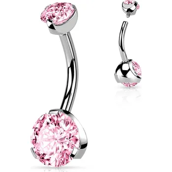 Piercing Šperky4U Ocelový piercing do pupíku - vnitřní závit - BS0010-P