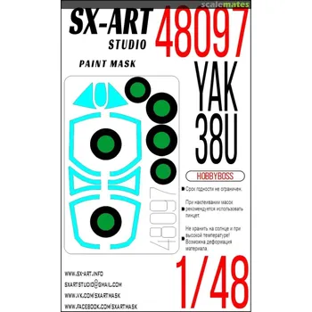 Plastikový model 1/48 Paint mask Yak-38U (HOBBYB)