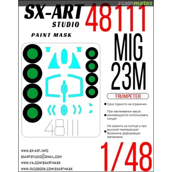 Plastikový model 1/48 Paint mask MiG-23M (TRUMP)