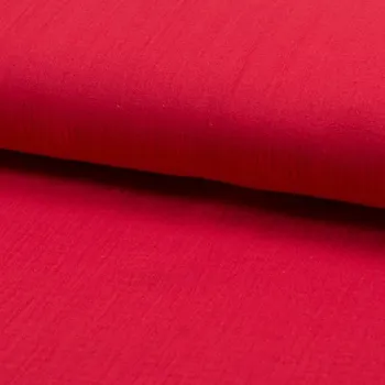 Mušelín/dvojitá gázovina červená, š.140